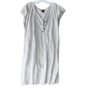 Merona Cream/Off-White Tiny Print Button-Front Dress